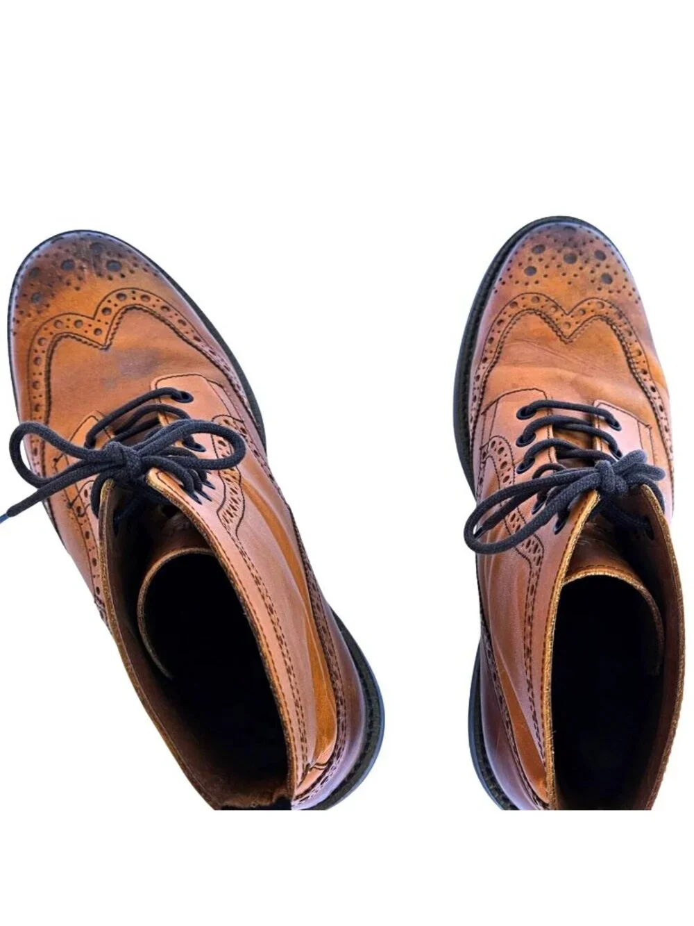 Mr. B's Gentlemen's Boutique for Aldo Brogue Ankle Boots Honey Brown Sz 9.5